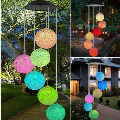 

〖Follure〗Solar LED Garden Wind Chimes outdoor Colour Changing Lights large Hanging