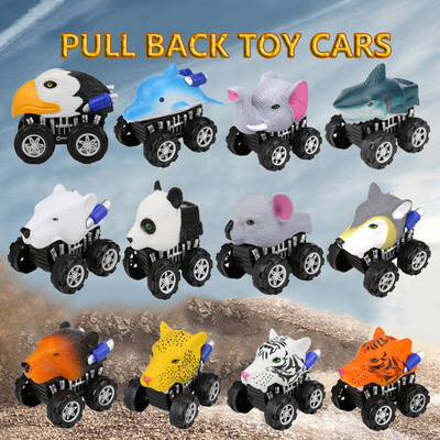 

YIWULAAnimal Friction Powered Car Pull Back Vehicle Mini Animal Car Toy For Gifts Kids