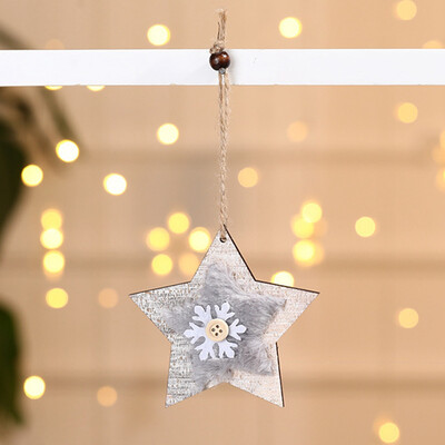 

New Christmas Tree Wood Ornament Elk Hanging Xmas Baubles Party Decoration