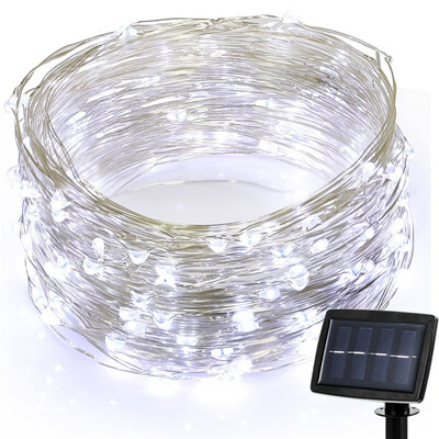 

Gobestart 200Led Outdoor Solar Powered Copper Wire Light String Fairy Party Decor
