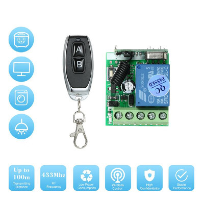 

Universal Wireless Remote Control Switch DC 12V 1CH Relay Receiver Module&RF Transmitter Electronic Lock Control