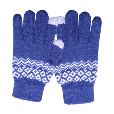 

Women Warm Winter Knitted Full Finger Gloves Mittens Girl Female Solid Woolen Gloves Touch Screen Cycling Gloves