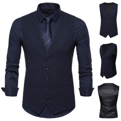 

Toponeto Mens Fashion Business Casual Wedding Waistcoat Tops Vest Jacket Top Coat