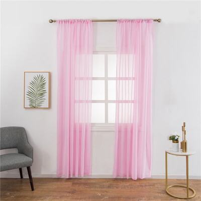 

Pure Color Ramie Cotton Yarn Simple Decorative Window Curtain Bedroom Living Room Balcony Kitchen Hotel Decoration