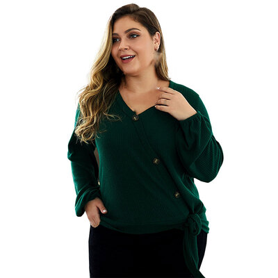

Women New Softy FashionPlus Size women\s T-shirt Clothes Autumn Solid Color V neck Ladies Tee Large Size Loose Tshirt Tops