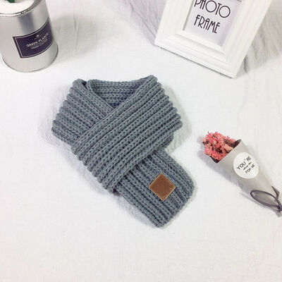

Lovely Boys Girls Baby Kid Fashion Knitted Scarf Autumn Winter Warm Solid Scarf