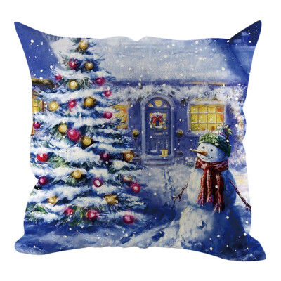 

Siaonvr Christmas Pillow Cover Pillowcases Decorative Sofa Cushion Cover Home Decoration