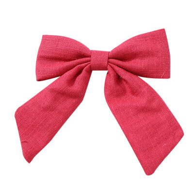 

Casual New Baby Children Girls Hairpin 14 Colors Cloth Cute Sweet High Quality Swallowtail Bowknot Shape Solid Colors Hair Clip