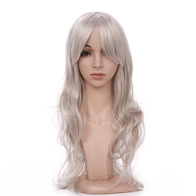 

Long Full Wig with Bangs Ombre Natural Wave Heat Resistant Synthetic Wig Dyeing Color Curly Wavy Cosplay Wigs Costume Dress