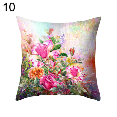 

Fresh Flower Throw Pillow Case Cushion Cover Sofa Bed Car Cafe Office Decoration