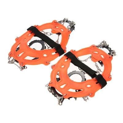 

14 Teeth Manganese Steel Crampons Nylon Strap Non-slip Shoes Cover Outdoor Ski Ice Snow Device Hiking