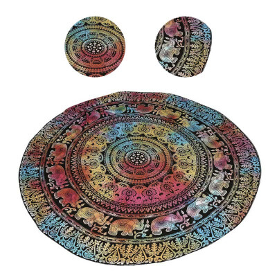 

Summer Round Mandala Pareo Wrap Shawl Towel Blanket Scarf Beach Mat Tapestry Mandala Round