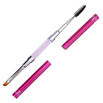 

〖Follure〗2-way Nail Art Acrylic UV Gel Eyelash Brush Liner Drawing Crystal Handle Pen