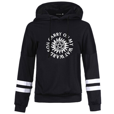 

Arrival Hot Sale Casual Supernatural Letter Print Hoodie Long Sleeve