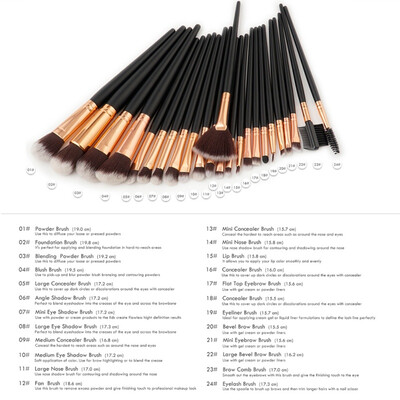 

24pcs15pcs Black Makeup Brushes Set Powder Blush Foundation Eyeshadow Eyeliner Lip Cosmetic Beauty Make Up Brush Tool