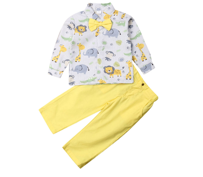 

US Toddler Kids Baby Boy T Shirt TopsPants Outfits Clothes Gentleman Party Suit
