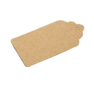 

100pcs Label Kraft Paper Blank Hang Tags Christmas Wedding Party Favor Notes Solid Gift Card