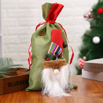 

10 Styles Christmas Gift Bags Creative Applique Tote Santa Claus Candy Bags