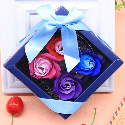 

Toponeto Scented Bath Body Petal Rose Flower Soap Wedding Decoration Gift Best 4pc