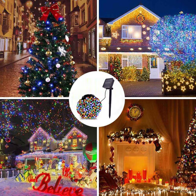

Gobestart 10M 100 LED Solar Lamps String Christmas Wreaths Wedding Decoration Light