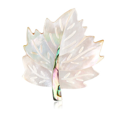 

Natural Shell Leaf Flower Plant Brooches Banquet Weddings Brooch Jewelry