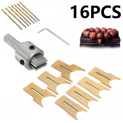 

16PCS Pattern Maker Beads Wooden Bead Drill Bit Milling Cutter Set Wood Bead Maker Beads Woodworking Tool Kit