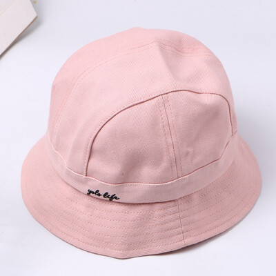 

New fashion Korean alphabet embroidered fishermans hat for men&women in spring&summer hip-hop folding basin cap sunscreen