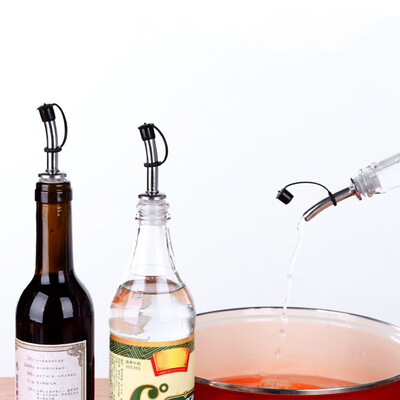 

Oil Pour Spouts Stainless Steel Wine Bottle Speed Pourer With Dust Cap 6pcs