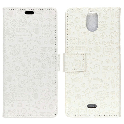 

MOONCASE Wiko Sunny3 Plus Little Witch Leather Case - White