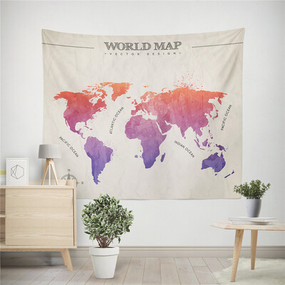 

Toponeto Vintage World Map Wall Tapestries Hanging Hippie Tapestry Bedspread Yoga Mat New