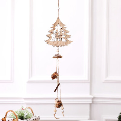 

Wooden Christmas Ornaments Wood Star Pendants Pine Cone Christmas Tree Drop Ornaments Xmas Decor Christmas Decoration