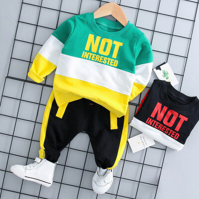 

Baby Boys Clothes New Children Kids Clothing Set Autumn Winter 3PCS Sweatshirt Suits Cotton Print Letter Sets