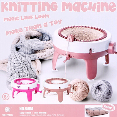 

2020 New 2240 Needle Positions Hand Mini Knitting Braiding Machine Weaving Loom Knit for Wool Scraf Hat Tube Plain Knit