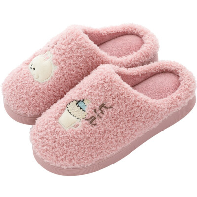 

Kids Cotton Indoor Slippers Baby Winter Boys Girls Home Non-Slip Cartoon Pattern Cute Plush Warm Shoes