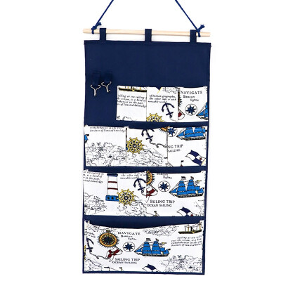 

British Wind Cotton And Linen Hanging Bags Are Often Used With Hooks Hanging Pocket Organizer Door Pocket Pouch