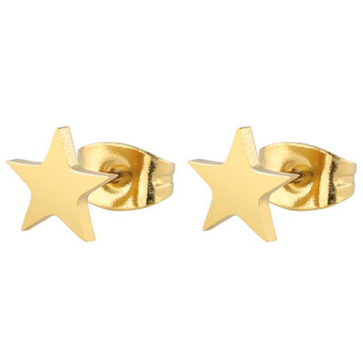 

1 Pair Fashion Lovely Geometric Pentagram Stainless Steel Stud Earring For Women