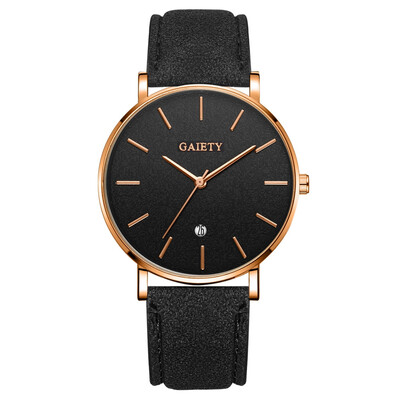 

〖Follure〗Fashion Simple Simple Casual Calendar Business Leather With Strap Mens Watch