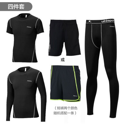 

Kawasaki KAWASAKI workout clothes tights mens sports suits badminton running season quick-drying clothes short sleeve training morning run four sets of