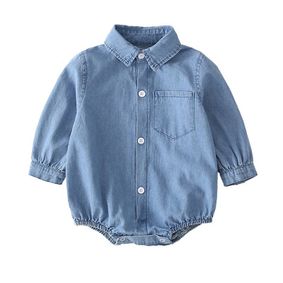 

Autumn Baby Clothes Baby Girls Rompers Cute Denim Newborn Baby Clothing For Girls Infant Jumpsuit for 0-24M