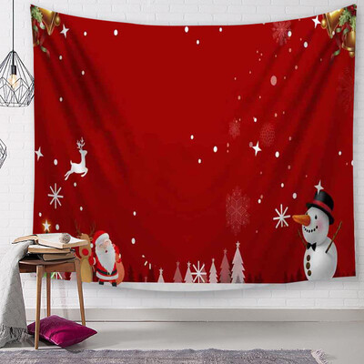 

Gobestart Christmas Tapestry Santa Print Wall Hanging Tapestry Art Home Decor