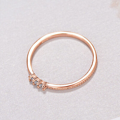

Minimalist Tail Ring Diamonds Ring Zirconia Simple Rings for