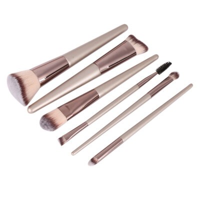 

6 Pcs Synthetic Hair Wood Handle Makeup Brushes Foundation Eye Shadow Lip Gloss of Makeup Brushes Cosmetics Makeup Tools K3