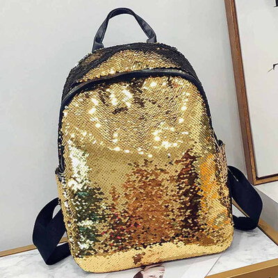 

Women Girl Glitter Backpack Casual Sequin Backpack Teenage Girl Shoulder Bag Student Fashion School Bag Women Travel Backpack