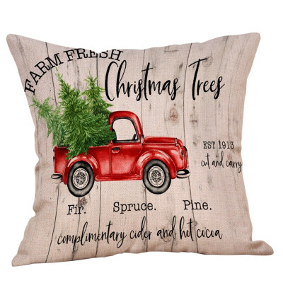 

〖Follure〗Merry Christmas Pillow Cases Cotton Linen Sofa Cushion Cover Home Decor