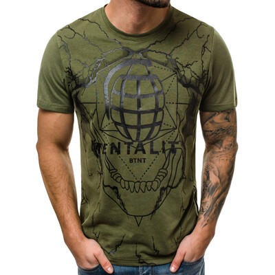 

Toponeto Mens Summer Casual Fashion Printing Elastic Short Sleeve T-shirt Blouse Tops