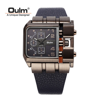 

〖Follure〗Casual Wristwatch Square Dial Wide Strap Mens Quartz Watch Luxury Brand