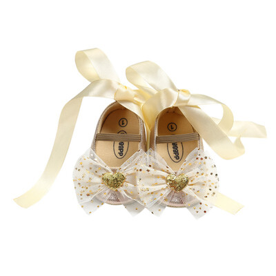 

New Baby Shoes Newborn Bow Tie Strap Toddler The First Walker Shoes Girl Princess Dance Shoes