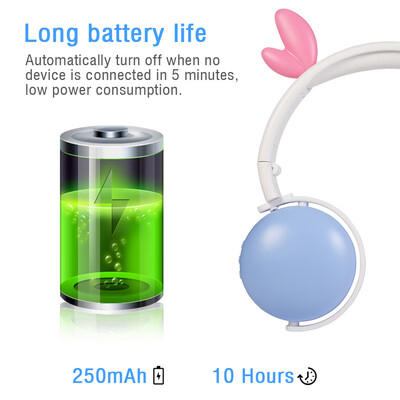 

Cute Cartoon Wireless Bluetooth Headset for Girl Kids Headphone with Mic PC Mobile Phone Music Gaming MP3 Cat EarsAntlersDevil E