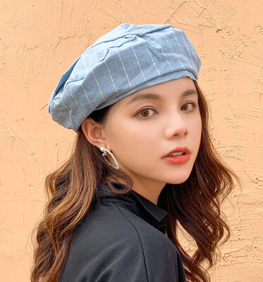 

Ins Panyas Chequered Berry Hat Chao Korean Street Photographs Individual Chao Hat Female Summer Thin Painters Hat