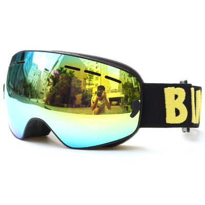

Children Skiing Snowboarding Skating Goggles UV Protection Anti-fog Wide Spherical PC Lens Anti-slip Strap Helmet Compatible